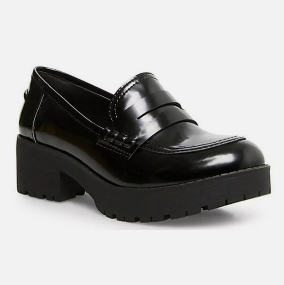 Madden Girl Bettee Platform Chunky Loafers Black - Picture 2 of 6